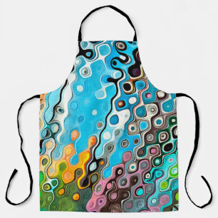 Tablier Dessin au pastel à l'huile. arrière - plan couleur