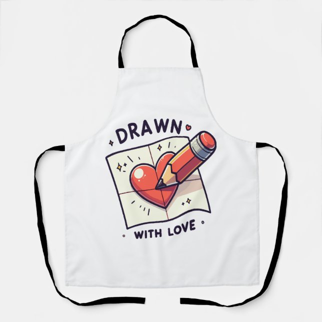 Tablier Dessin avec amour (Recto)