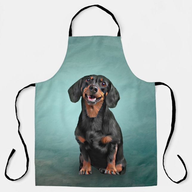 Tablier Dessin Chien race dachshund (Recto)