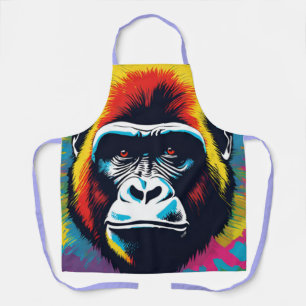 Tablier Dessin de dessin de peinture Gorilla Pop