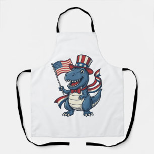 Tablier Dessin de dinosaure patriotique vintage pour t-shi