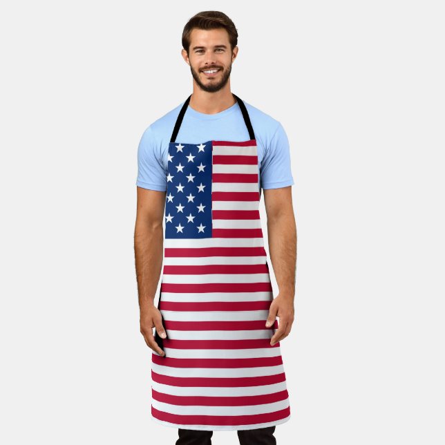 Tablier Dessin de fierté du drapeau américain USA (Porté)