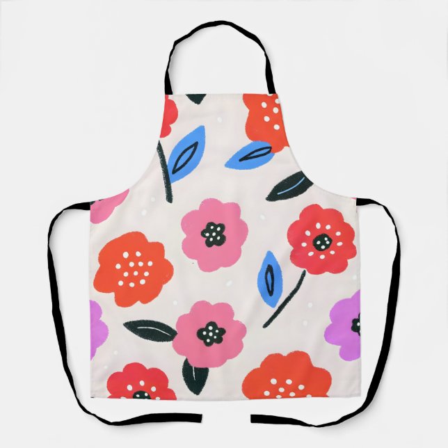 Tablier dessin de fleurs de Han (Recto)