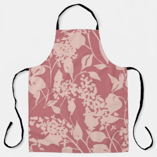 Tablier Dessin floral clair. Silhouettes de lila florissan