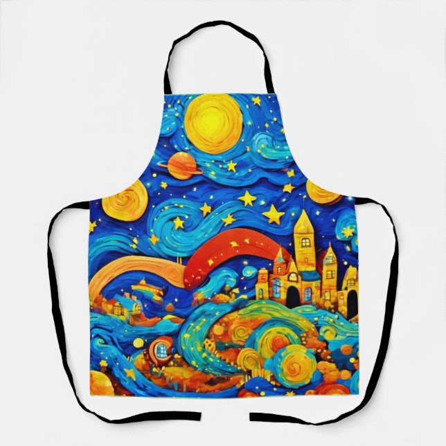 Tablier Dessin Starry Night Art (Recto)