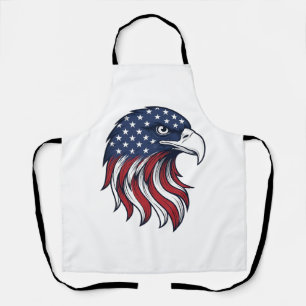 Tablier Dessin vectoriel de drapeau d'aigle patriotique po
