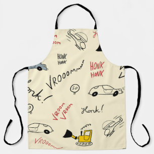 Tablier Dessins de voiture sans couture : Feuille enfant