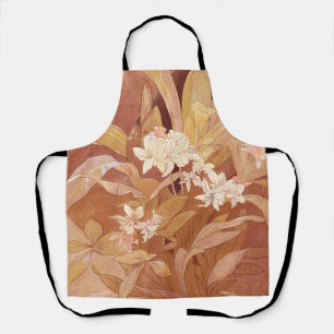 Tablier Détail floral Art nouveau d'Alphonse Mucha