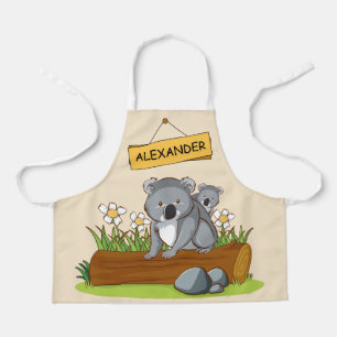 Tablier Deux adorables koalas assis sur un rond