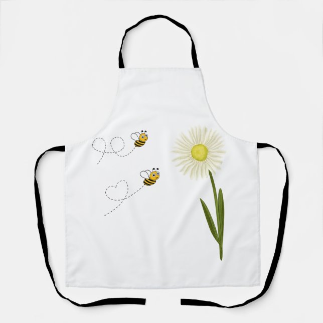 Tablier Deux petites abeilles mignonnes (Recto)