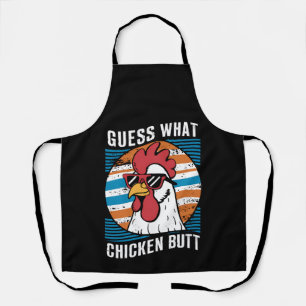 Tablier Devinez quoi cul de poulet drôles amateurs de poul