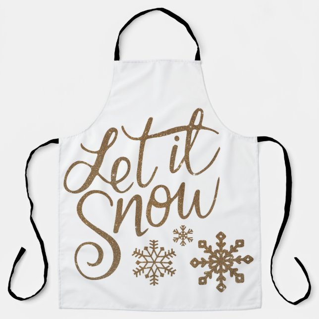 Tablier d'hiver / de fêtes « Qu'il neige » (Recto)
