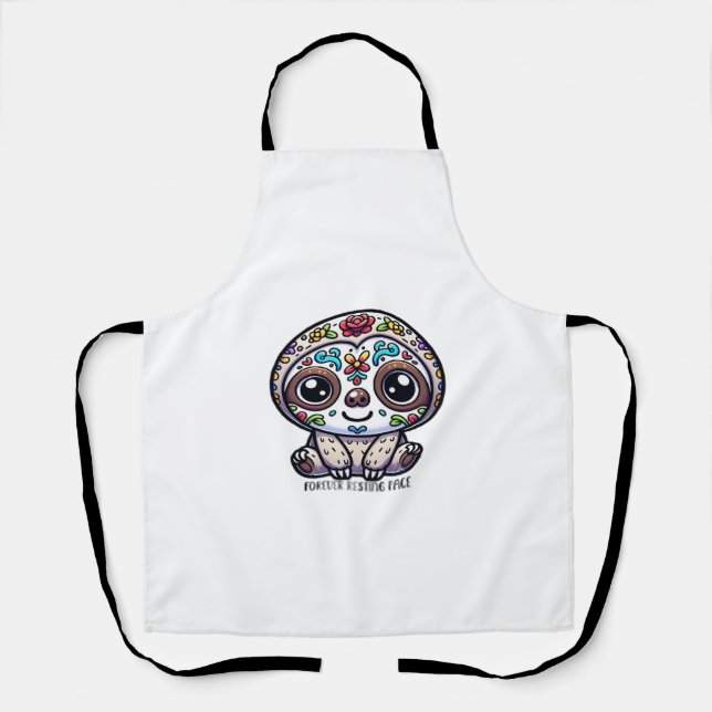Tablier Dia De Los Muertos Sloth T-Shirt Actif (Recto)