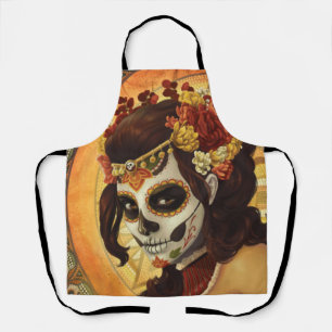 Tablier Dia De Los Muertos Throw Pillow