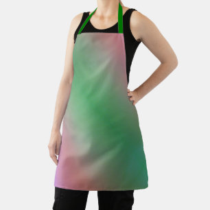 Tablier Diagonale verte et rose