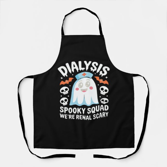 Tablier Dialyse Néphrologie Infirmière Cute Halloween Éffr (Recto)