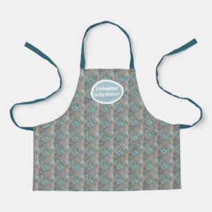 Tablier Digital Swirl Aqua et Dusty Pink Motif