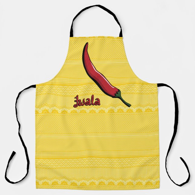 Tablier d'impression Jwala Chili Pepper All-Over (Recto)