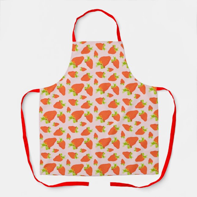 Tablier d'impression recouvert de lait de fraise (Recto)
