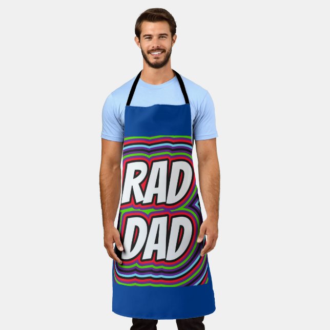 Tablier d'impression recto-verso RAD DAD FÊTE DES  (Porté)