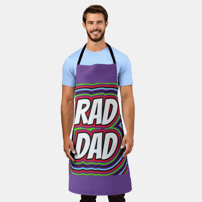 Tablier d'impression recto-verso RAD DAD FÊTE DES  (Porté)