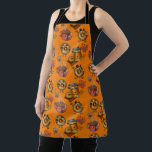 Tablier d'impression tout-en-dessus pour les noix<br><div class="desc">Adorable beignets avec thé,  Motif d'automne confortable! Arts adorables par Erin Cooper</div>