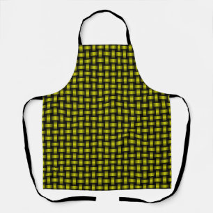Tablier d'impression tout-en Motif de tissage noir