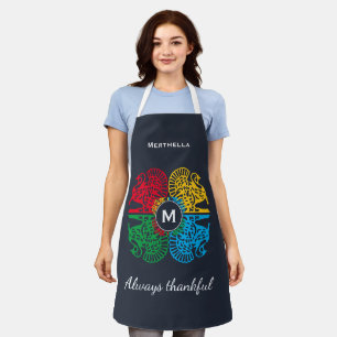 Tablier Dinde bleue personnalisée colorée