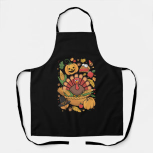Tablier Dinde de Thanksgiving Tarte de Reconnaissance Fami