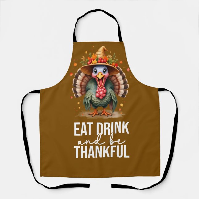 Tablier Dinde pour la fête de Thanksgiving (Recto)