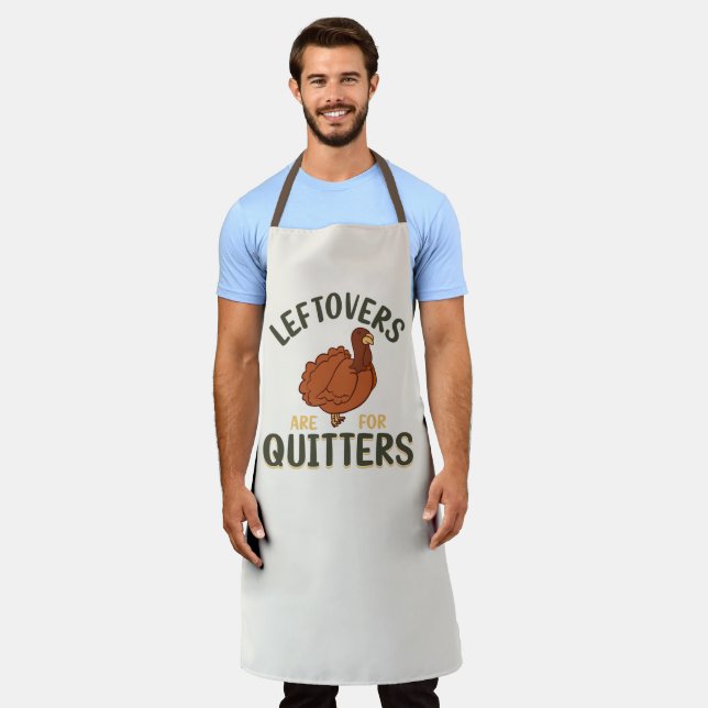Tablier Dîners de Thanksgiving drôles de restes de dinde a (Porté)