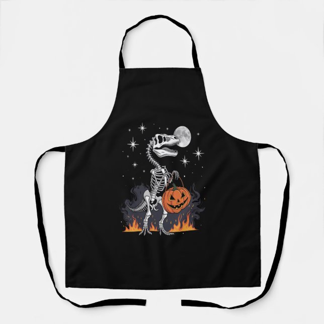 Tablier Dinosaure d'Halloween Spooky Saurus (Recto)