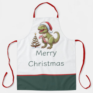 Tablier Dinosaure sucre de canne de Noël mignon