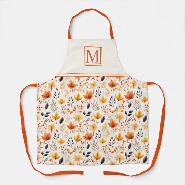 Tablier Dites-le avec les feuilles d'automne 2 - Customisé (Recto)