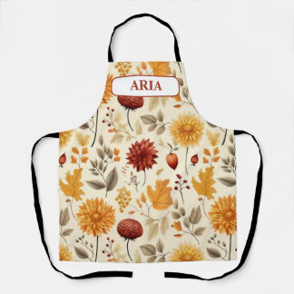 Tablier Dites-le avec les feuilles d'automne - Customisé