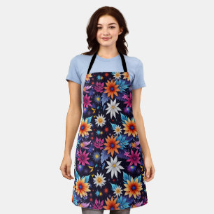 Tablier Diverses Fleurs en Nuances Motif-24192