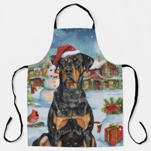 Tablier Doberman Merveilleux Noël Joyeux Noël 
