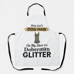 Tablier Doberman Pailleté Conception Vintage Amoureux de C
