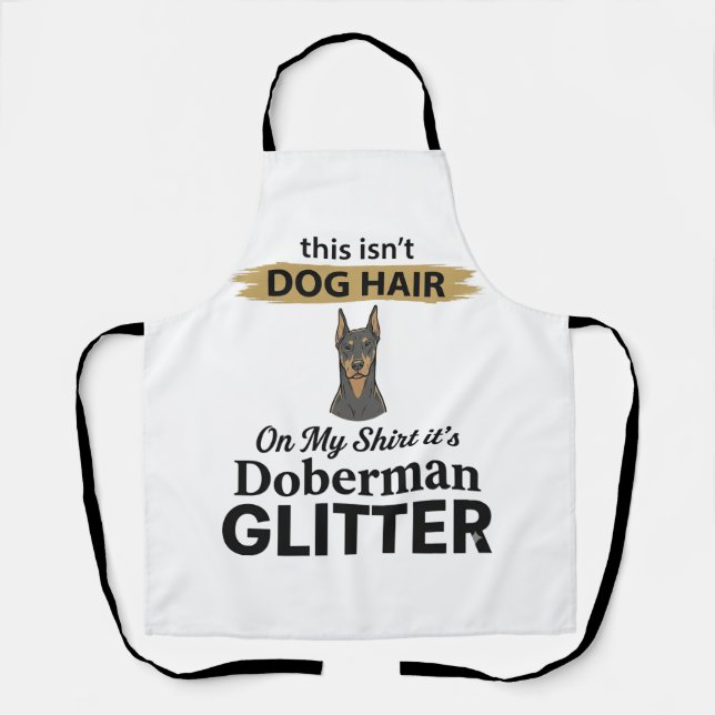 Tablier Doberman Pailleté Conception Vintage Amoureux de C (Recto)
