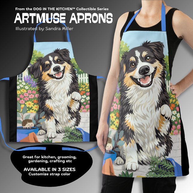 Tablier DOBRO Australian Shepherd  All-Over Print Apron (Créateur téléchargé)