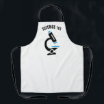 Tablier Domaine de la science de la conception du microsco<br><div class="desc">Microscope Design Science Apron avec texte personnalisable et couleur arrière - plan.</div>