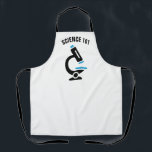 Tablier Domaine de la science de la conception du microsco<br><div class="desc">Microscope Design Science Apron avec texte personnalisable et couleur arrière - plan.</div>