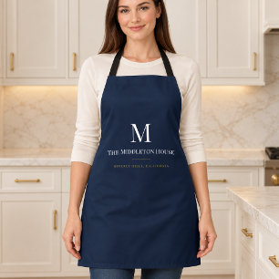 Tablier Domaine de Luxe Calme Personnalisé Monogramme Nom