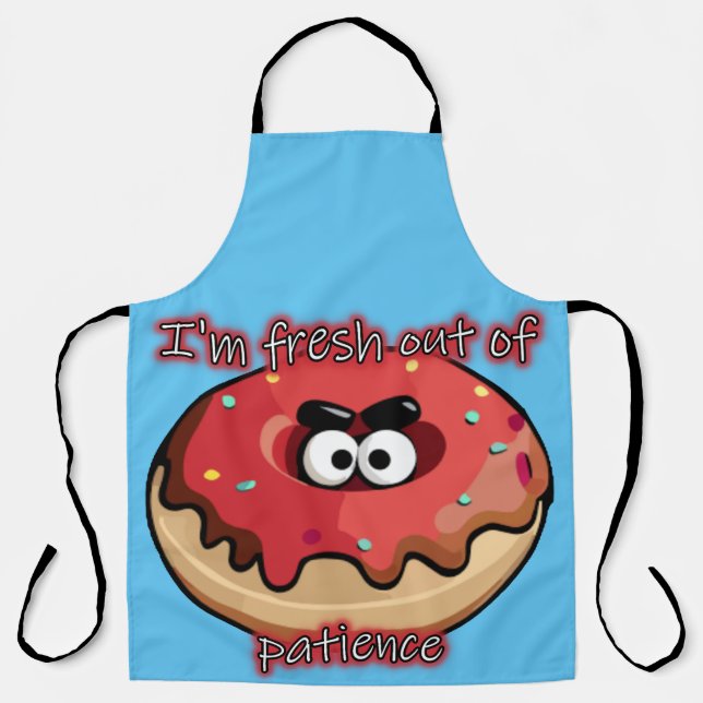 Tablier Donut en colère : Frais par patience (Recto)