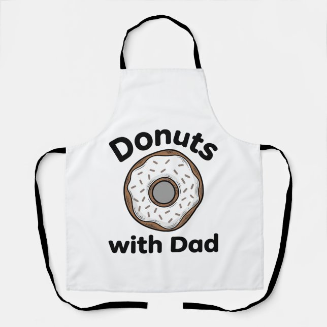 Tablier Donuts avec Papa Conception de chemise de beignet  (Recto)