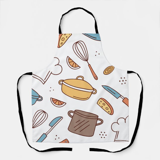 Tablier Doodle de cuisine gaie Apron (Recto)