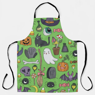 Tablier Doodle d'Halloween : Concept mignon et transparent