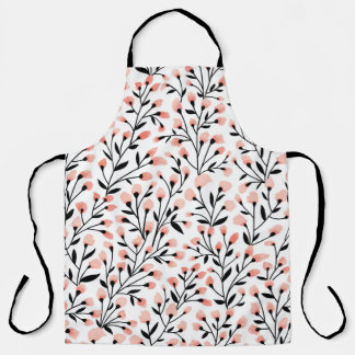 Tablier Doodle Flowers : Coral Floral sans joint.