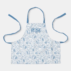 Tablier Doodles à nouilles bleues Pasta Chef Apron pour en