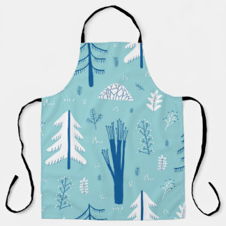 Tablier Doodles de forêt : Motif créatif sans couture